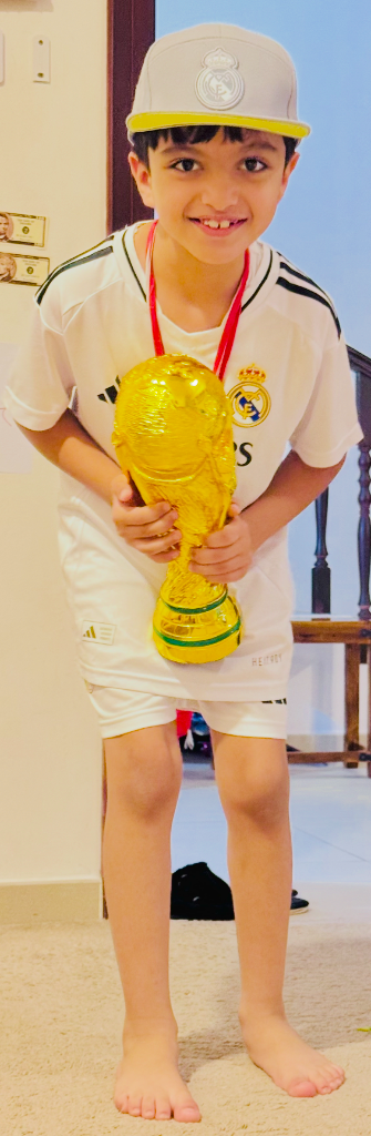 Zayed with Trophy
